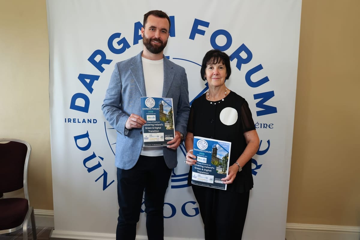 Seán Tobin of .ie and Andrée Dargan of DLR County Council at the Dargan Forum